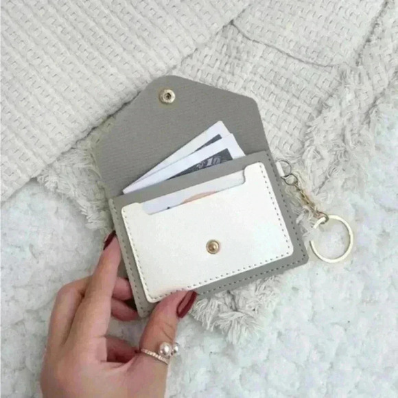 ⚠️Clearance🌟Two Tone Grey Card Holder - Picture 2 of 4